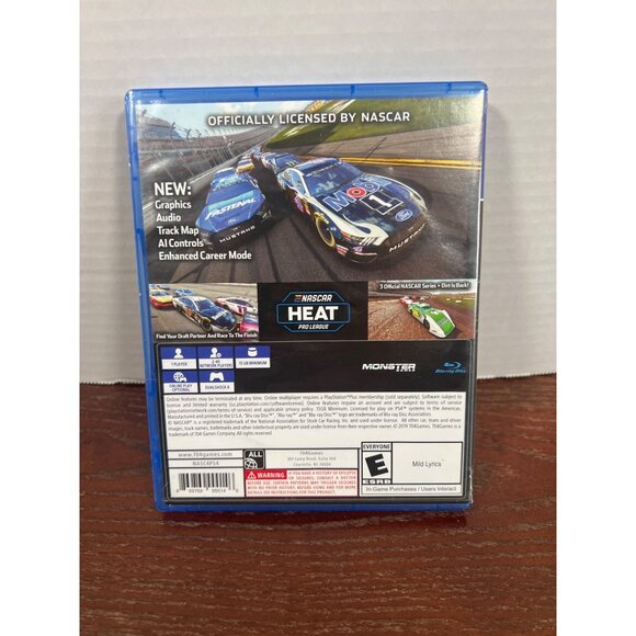 Play Station 4 Nascar Heat 4 PS4 Game Disc & Case Tested C4 - Picture 2 of 3